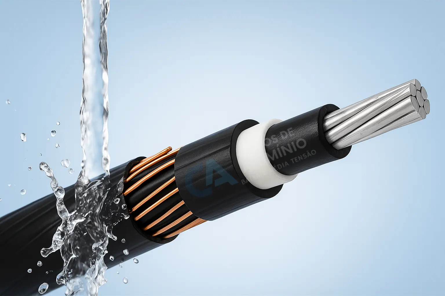 Cabo de Alumínio XLPE 8,7/15kV com Blindagem – Sudeste Eletricidade Cabo de alumínio com isolação XLPE e blindagem para redes de média tensão