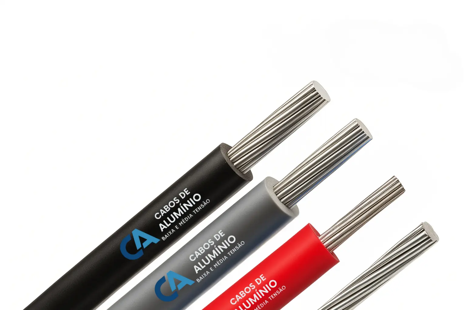 Cabo de alumínio quadruplex com neutro nu XLPE 0,6/1kV